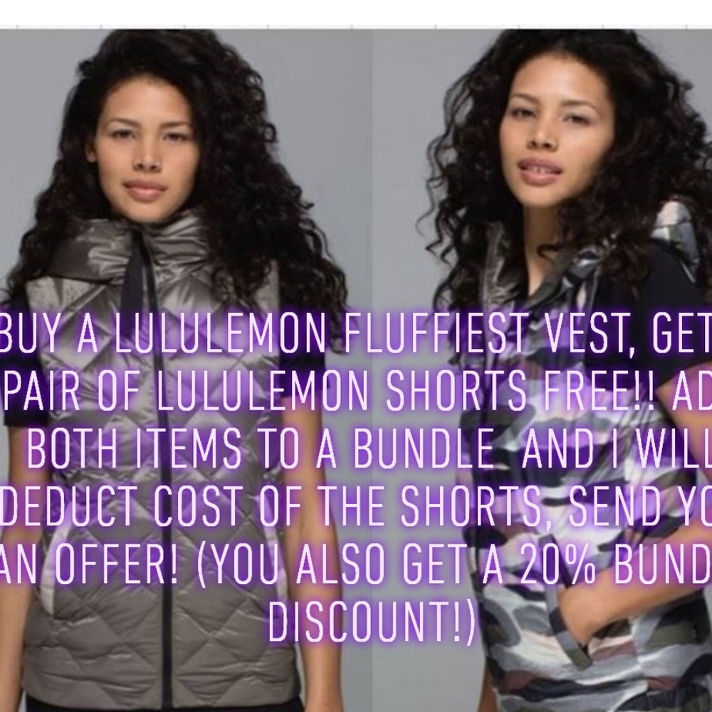Free Lulu🍋 shorts w/purchase of Lulu 🍋vest